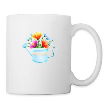 Blume Hobbygärtner Geschenk Blumen Garten Gärtner - Tasse - Weiß - Rechts