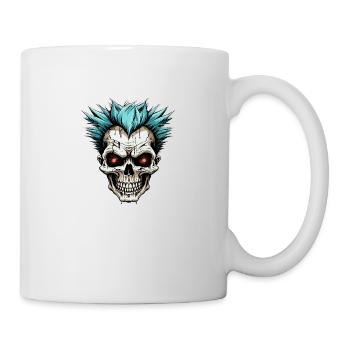 Cute Punk Skull / Kawaii Punk Skull - Mug - white - Right