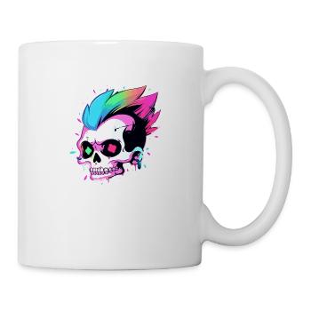 Cute Punk Skull / Kawaii Punk Skull - Mug - white - Right
