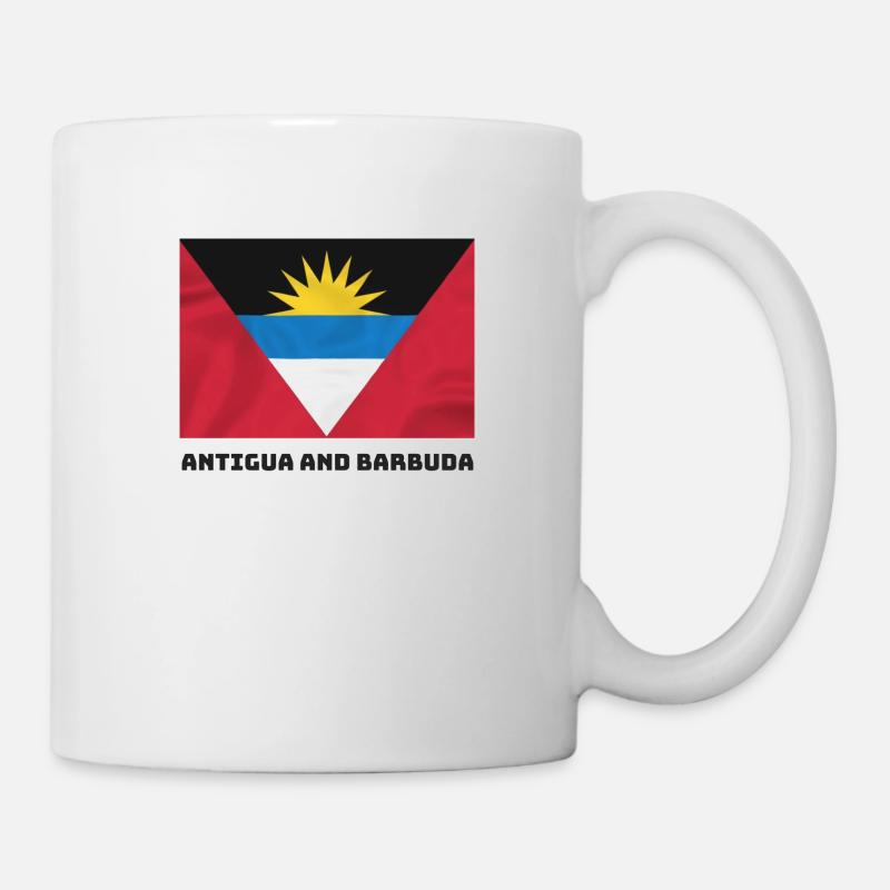 Antigua und Barbuda Flagge - Tasse - Weiß