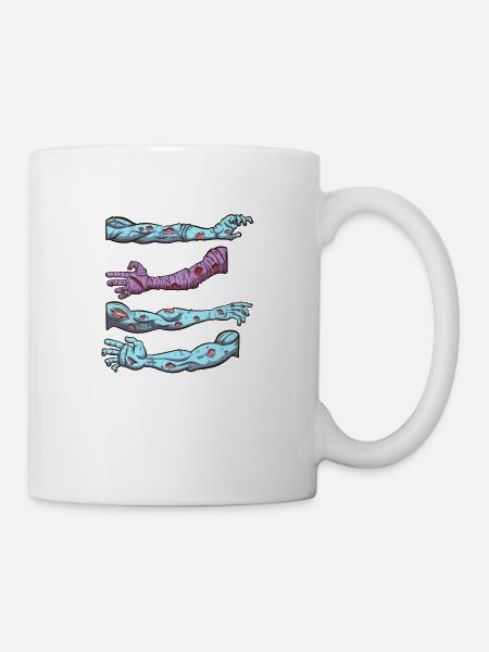 Zombie-Hände - Tasse - Weiß