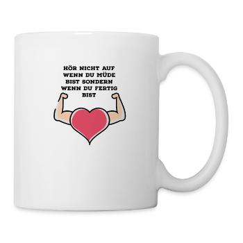 Motivation zum training - Tasse - Weiß - Rechts