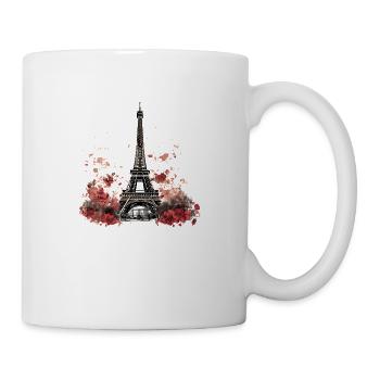 Paris, the city of love, fascinates visitors - Mug - white - Right