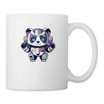 robot panda - Tasse - Weiß - Rechts