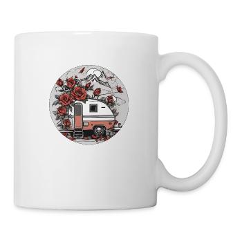 Camping-car / Camping-car / camping / Roadtrip / Voyage - Mug blanc - blanc - Droite