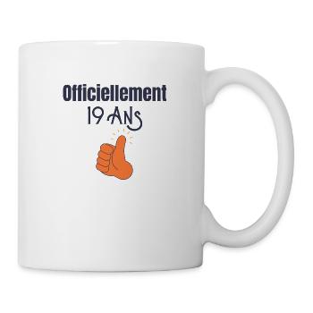 Officiellement 19 Ans - Mug blanc - blanc - Droite