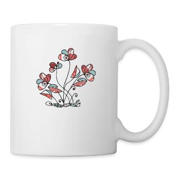 Fleur - Mug blanc - blanc - Droite