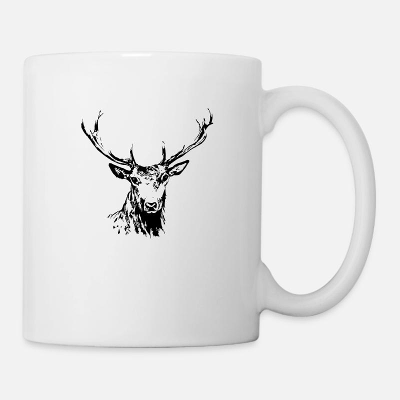 Hirsch - Tasse - Weiß