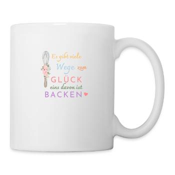 Es gibt viele Wege zum Glück - Tasse - Weiß - Rechts