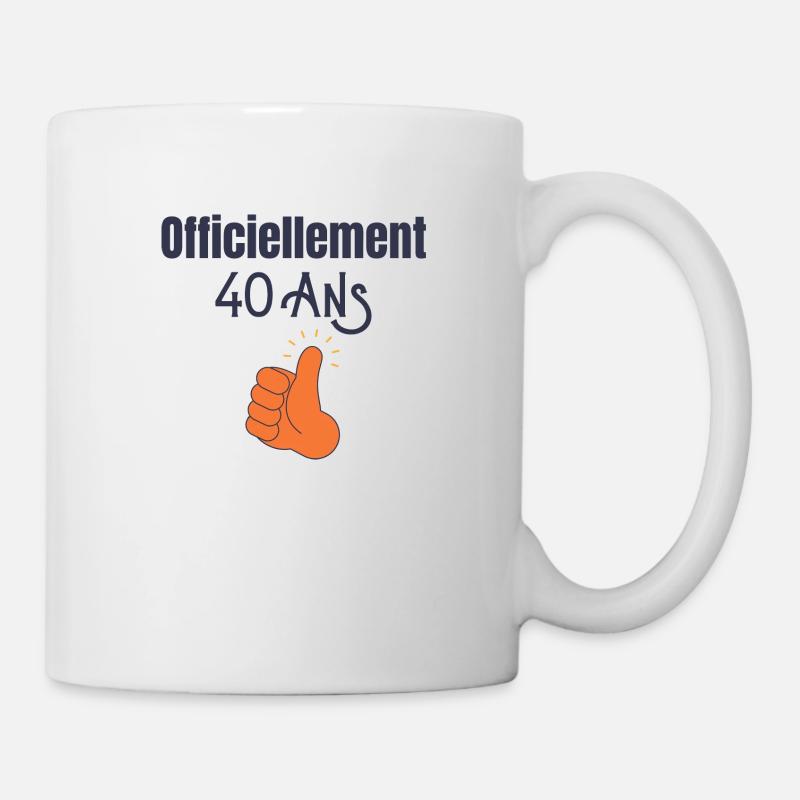 Officiellement 40 Ans - Mug blanc - blanc