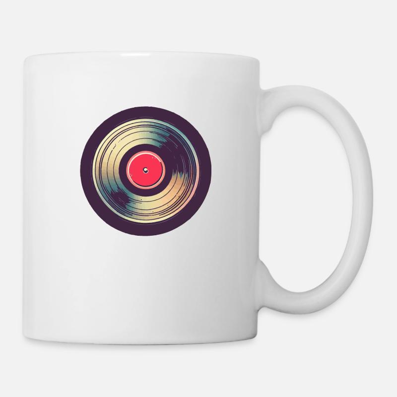 Retro Vinyl Record - Mug - white