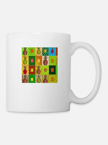Tropical Fruits Mosaic - Mug - white