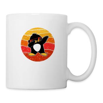 Drôle Dabbing Penguin Cool Dab Dance Dance Pose - Mug blanc - blanc - Droite