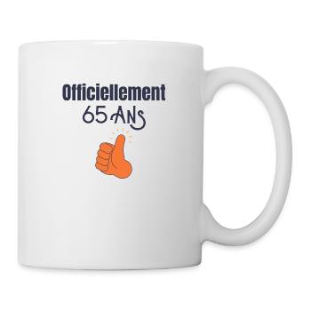 Officiellement 65 Ans - Mug blanc - blanc - Droite