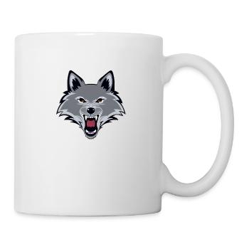 angry wolf - Mug - white - Right