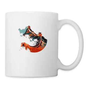 Chinesische Mauer, ein Meisterwerk - Tasse - Weiß - Rechts