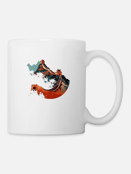 Chinesische Mauer, ein Meisterwerk - Tasse - Weiß