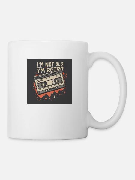 Retro-Kassettenspieler - Tasse - Weiß