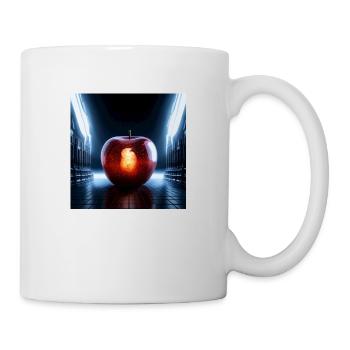 Apfel in der dunklen Stadt - Tasse - Weiß - Rechts