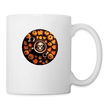 Halloween Coffee With Friends Pumpkins And Leaves - Mug - white - Right