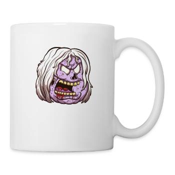 Weiblicher Zombiekopf - Tasse - Weiß - Rechts