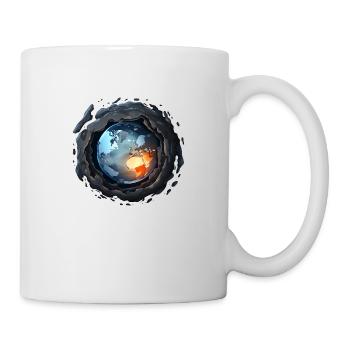 Planet Erde in Apnoe: Kosmischer Strudel - Tasse - Weiß - Rechts