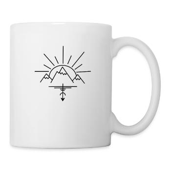 Montagne, Berge - Mug blanc - blanc - Droite