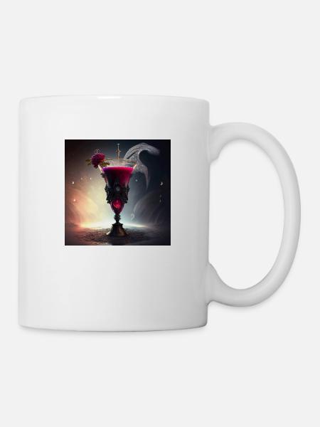 Blutroter Cocktail - Tasse - Weiß