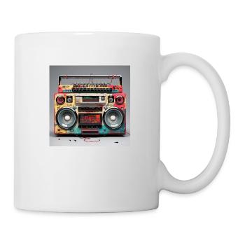 old radio 90s style - Tasse - Weiß - Rechts