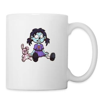 Kleines Zombie-Mädchen - Tasse - Weiß - Rechts