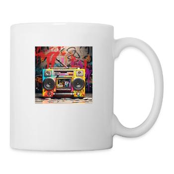 Old Radio 90s Stlye - Tasse - Weiß - Rechts