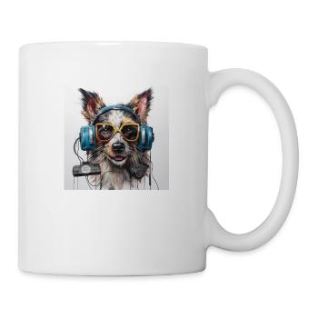 Music Dog - Tasse - Weiß - Rechts
