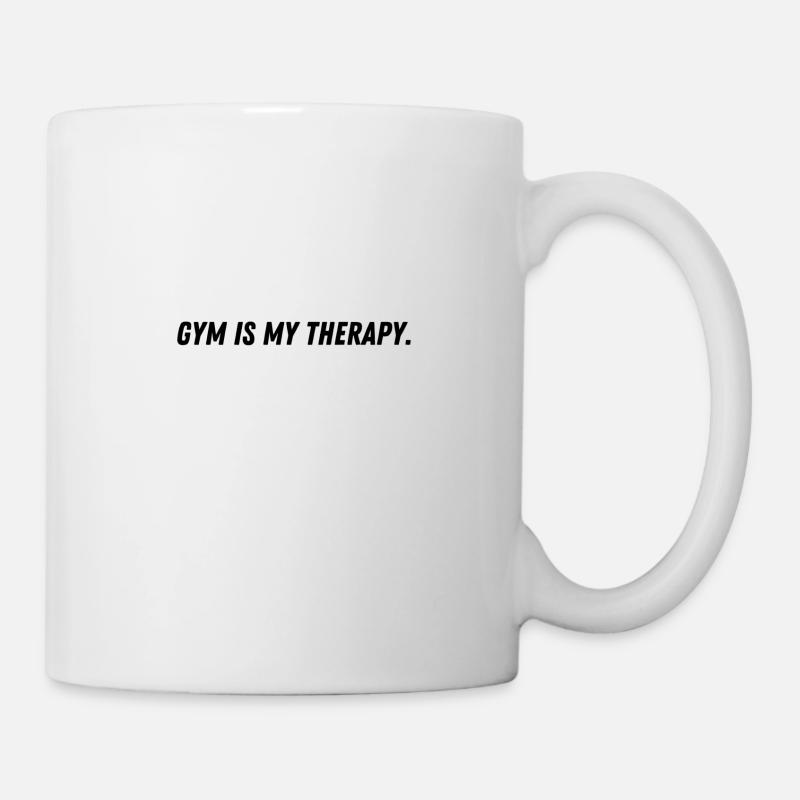 GYM IS MY THERAPY! - Tasse - Weiß