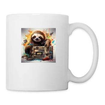 Faultier 90er - Tasse - Weiß - Rechts