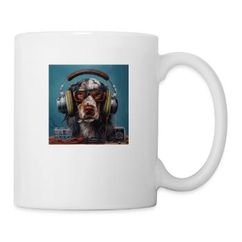 Music Dog - Tasse - Weiß - Rechts