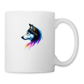 Wolf - Tasse - Weiß - Rechts