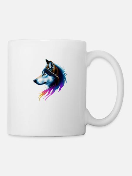 Wolf - Tasse - Weiß