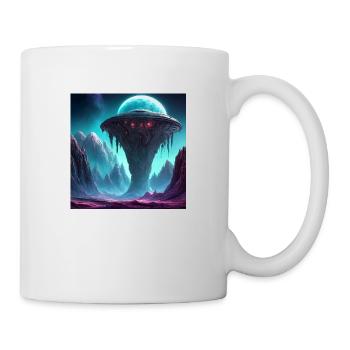Epic Extraterrestrial Spaceship on Alien Planet - Mug - white - Right