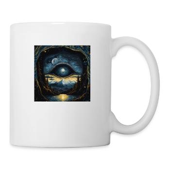 vintage band album cover design - Tasse - Weiß - Rechts