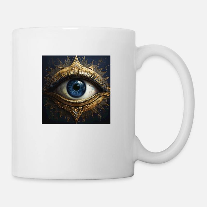 Eye mandala - Tasse - Weiß