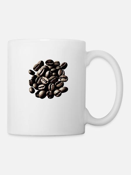 Kaffee Coffee Tasse Koffein Kaffeebohne Geschenk - Tasse - Weiß