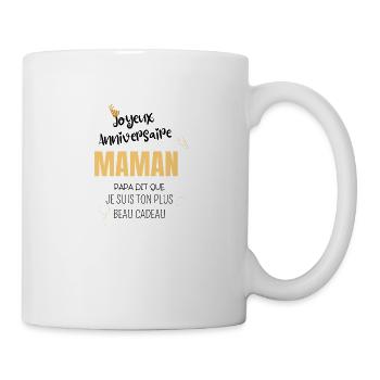 Joyeux anniversaire maman - Mug blanc - blanc - Droite