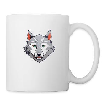 Wolf - Tasse - Weiß - Rechts