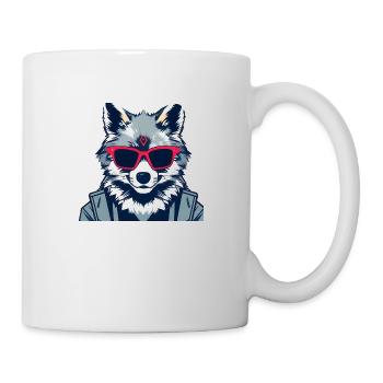 cooler Wolf - Tasse - Weiß - Rechts