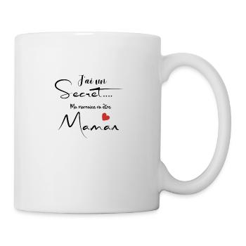 J’ai un secret ma marraine va être maman - Mug blanc - blanc - Droite