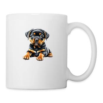 Rottweiler chiot chien Rottweiler chiot chiens - Mug blanc - blanc - Droite