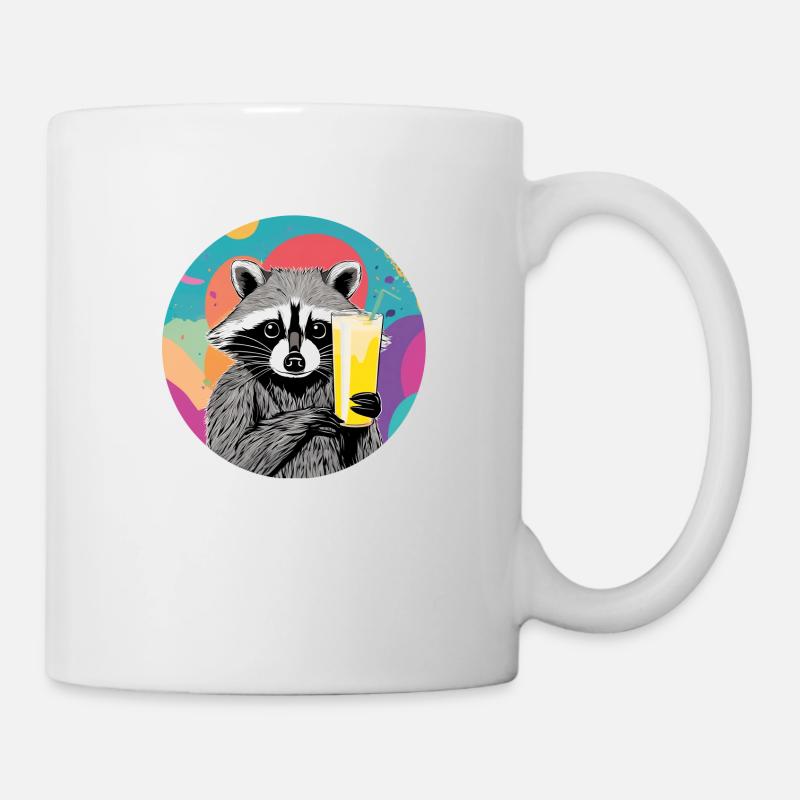 Mignon raton laveur au lait de banane - Mug blanc - blanc