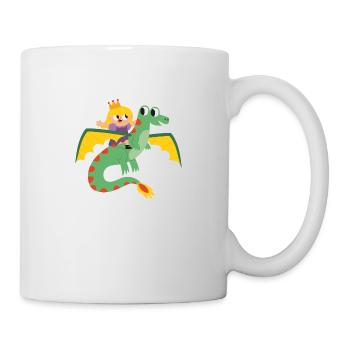Princess on dragon - Mug - white - Right