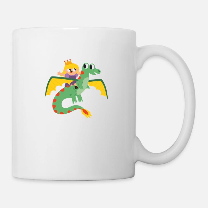 La princesse et le dragon - Mug blanc - blanc