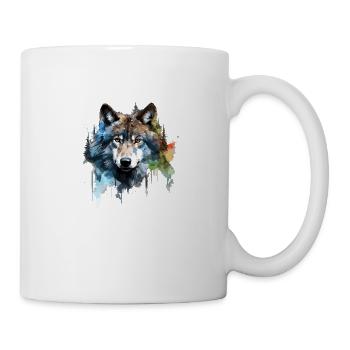 Loup - Mug blanc - blanc - Droite